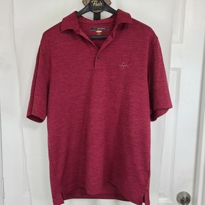Greg Norman Men's Golf Play-Dry Polo Shirt, Size: Medium Color: Maroon